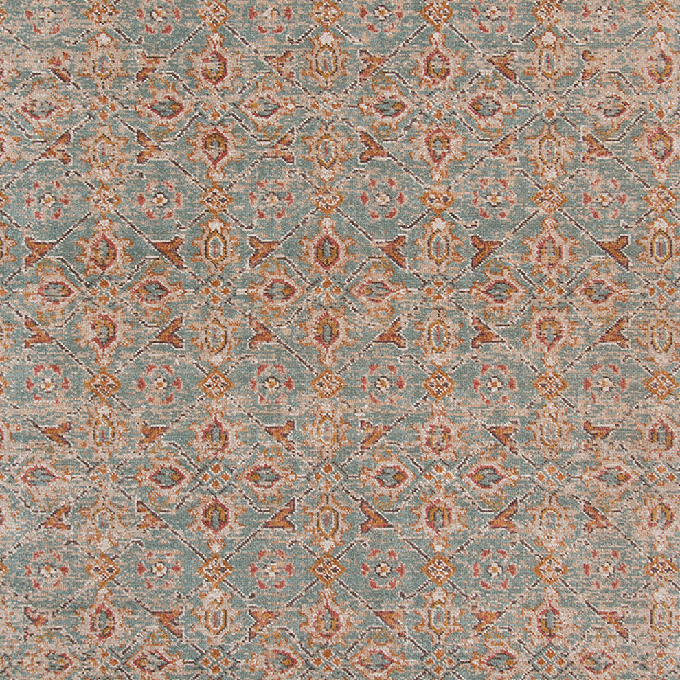 Ethnicia Watton Vintage Teal Area Rug, 2'7"x7'6"