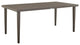 Grenada Outdoor Aluminum Gray Rectangle Dining Table