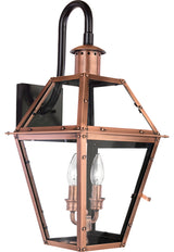 Quoizel RO8411AC Two Light Outdoor Wall Lantern Rue De Royal Aged Copper