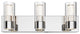 Artika Essence 3-Light Vanity Wall Light Fixture, Chrome