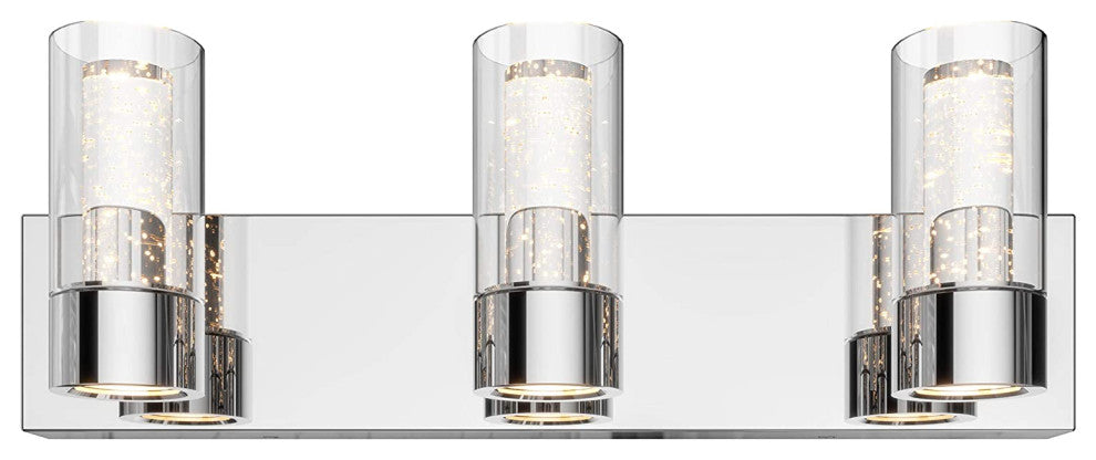 Artika Essence 3-Light Vanity Wall Light Fixture, Chrome