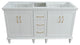 60" Double Vanity, White Finish, Cabinet Only