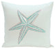 Sea Star Coastal Print Pillow, Jade, 20"x20"