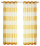 Cabana Stripe Flex Linen Blend Grommet Top Curtains, Pair, Yellow