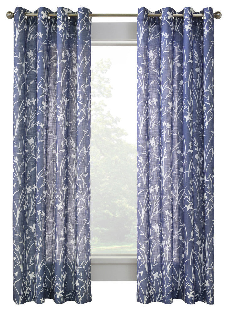 Bradford Grommet Curtain Panel 52 x 108 in Blue