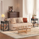 Modern End Table with Charging Station and Flip Top Storage Shelves