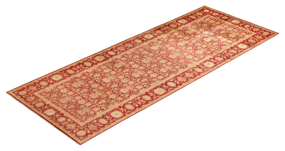 Eclectic, One-of-a-Kind Hand-Knotted Runner Red, 6'0"x15'10"