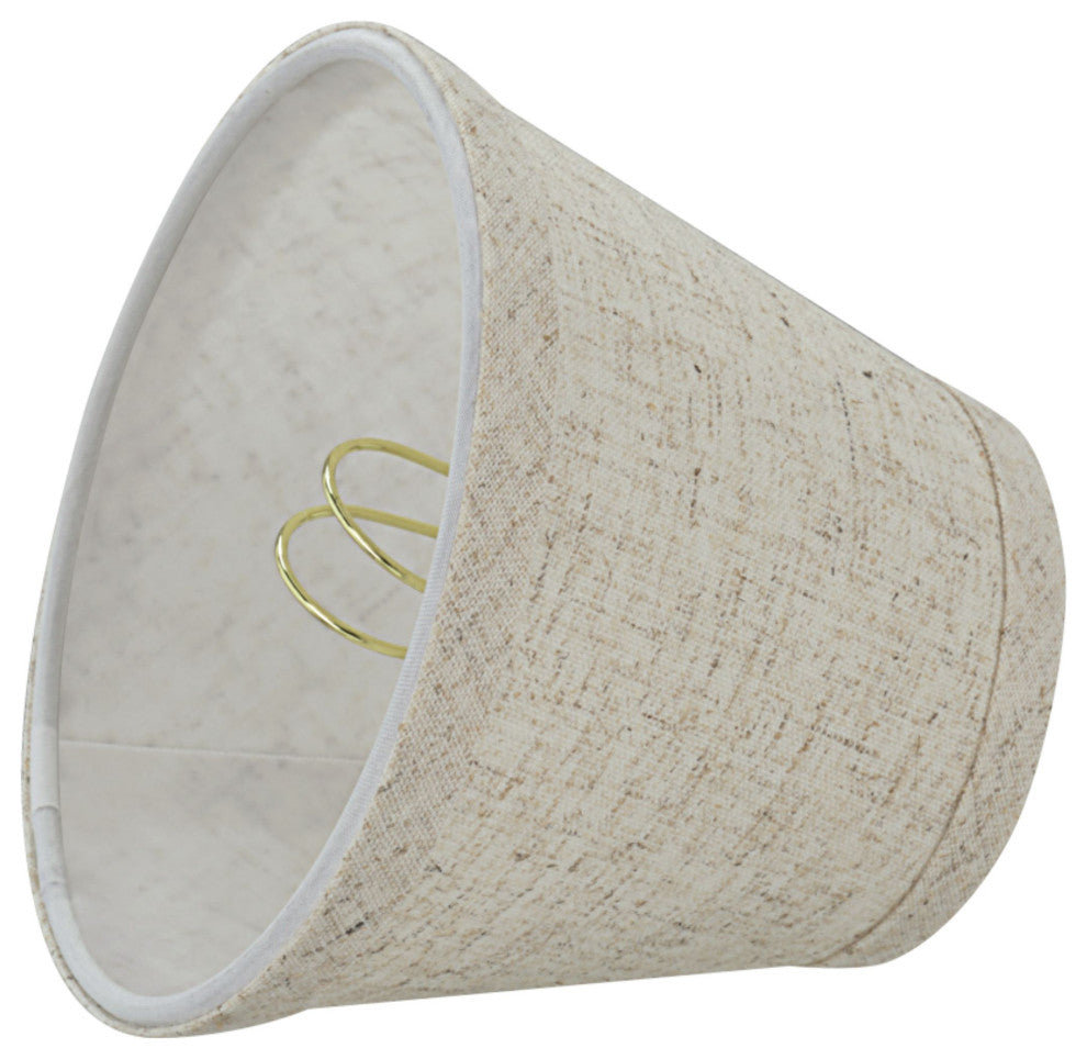 Aspen Creative 32063-5 Hardback Empire Clip-On Lamp Shade Beige 3" x 5" x 4"