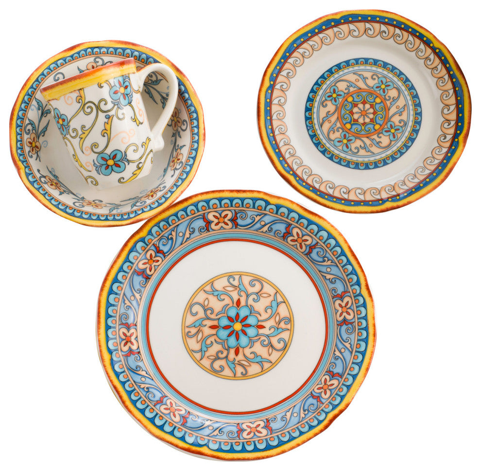 Duomo Italian Style Stoneware Dinnerware Set, Service for 4