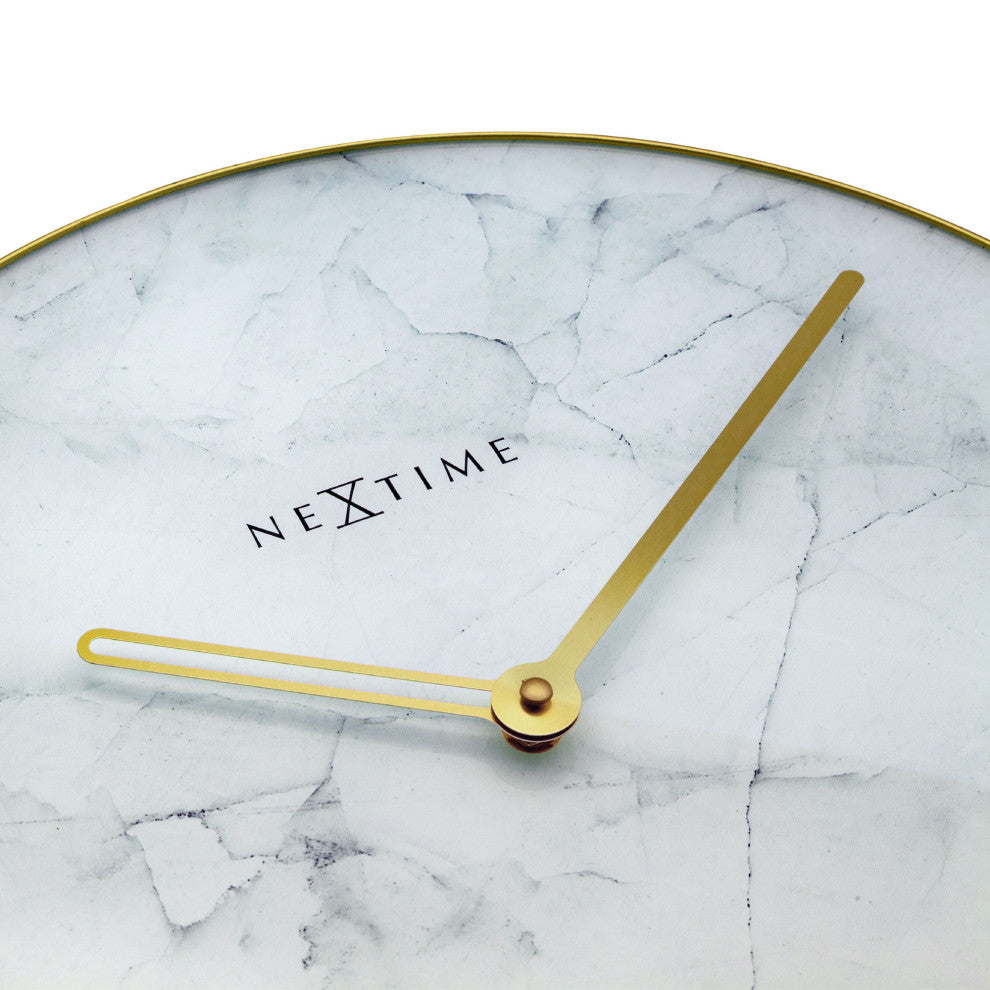 NeXtime Marble Wall Clock, White