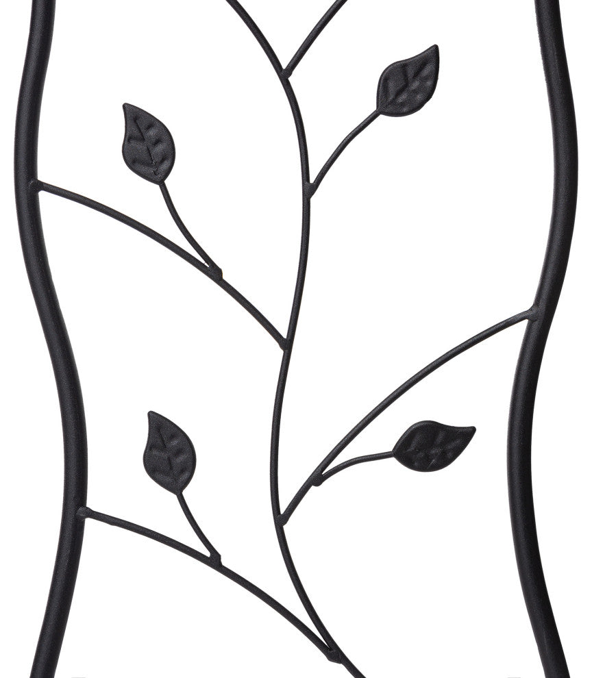 Rectangular Nesting Black Metal Plant Stand, Set of 3