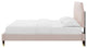 Platform Bed Frame, King Size, Velvet, Pink, Modern Contemporary, Bedroom Master