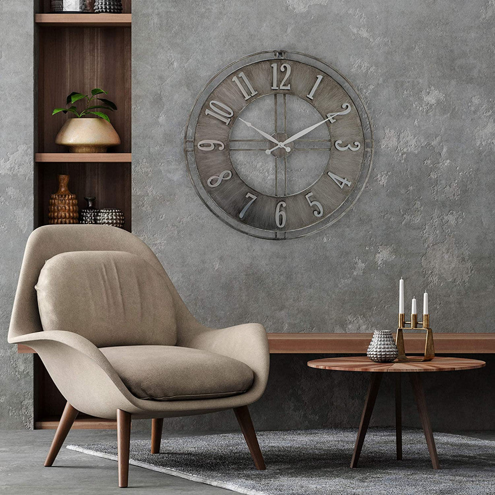 Urban Metal Industrial Clock 23.5 Inches