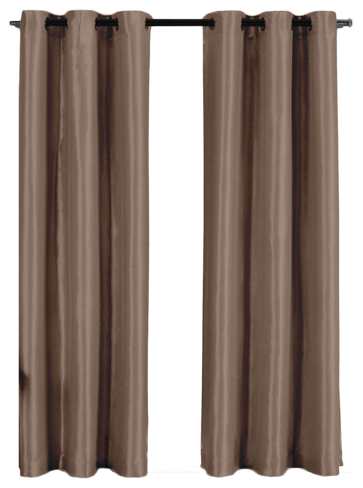 Single Soho Grommet Thermal insulated Blackout Panel, Mocha, 42"x63"