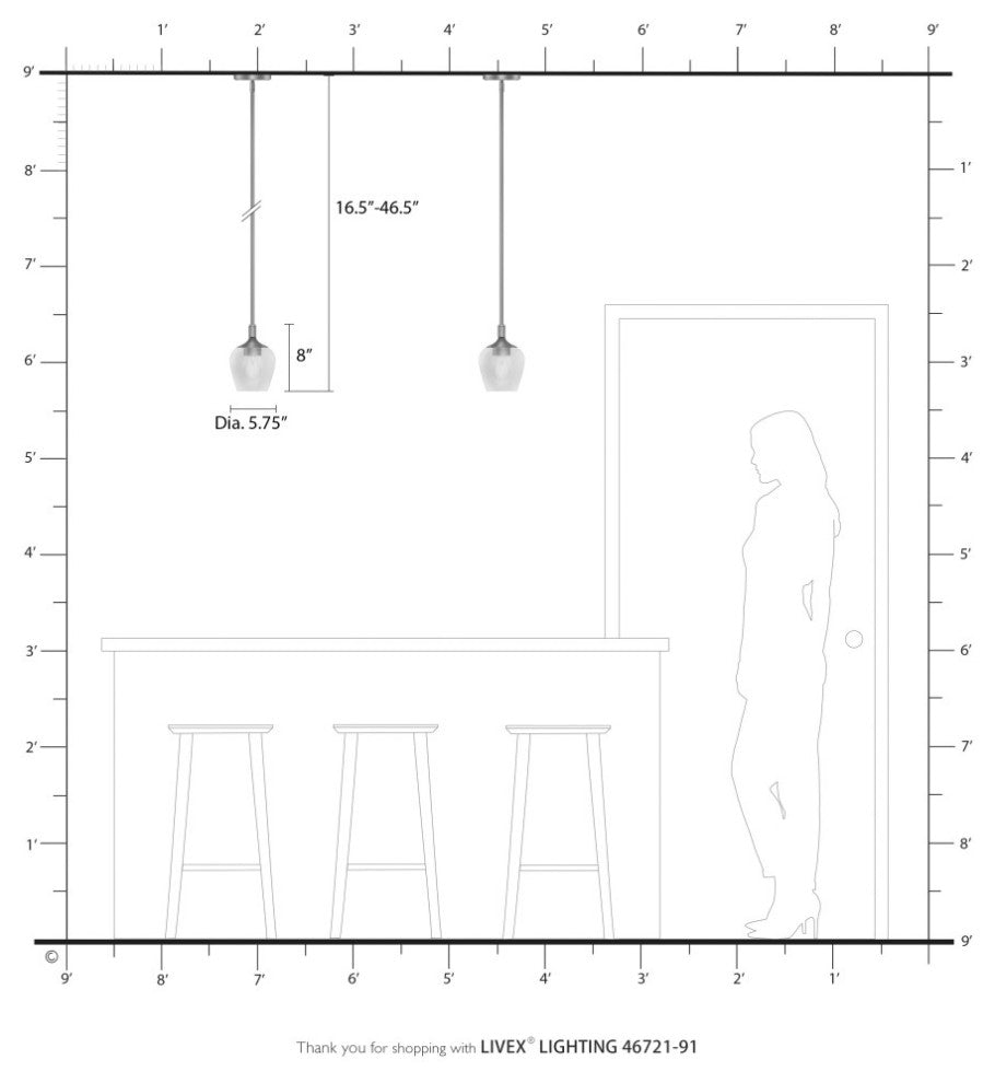 Willow 1 Light Brushed Nickel Single Pendant