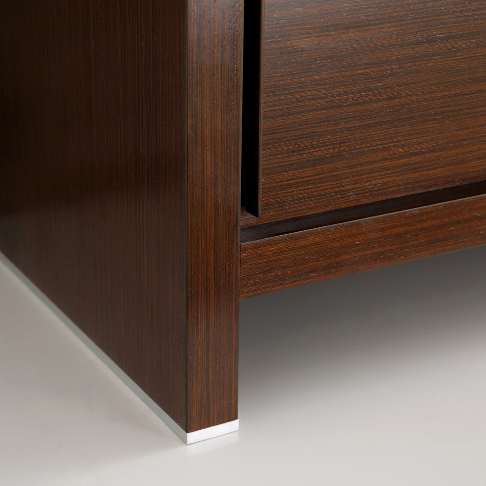 Fresca Allier 60" Wenge Brown Modern Single Sink Bathroom Vanity With Mirror