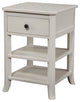 Mahogany White One Drawer Flair Nightstand