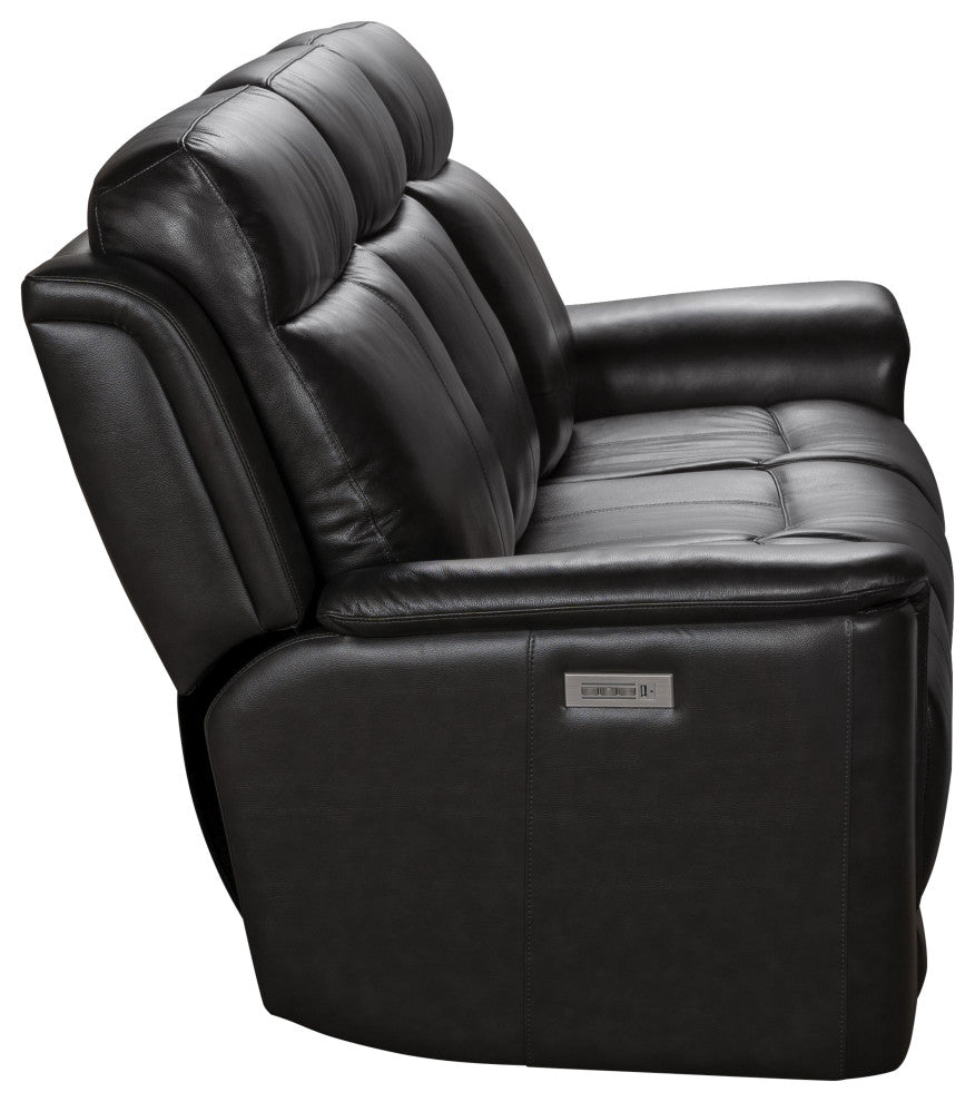 Burbank Power Reclining Sofa w/Power Head Rests & Lumbar, Matteo Smokey Gray