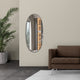 40x18" Decorative Oval Shaped Mirror, Black