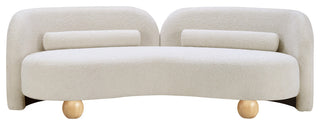 Daphne Upholstered Chair/Loveseat/Sofa, Cream, Boucle Fabric, Sofa