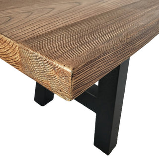 GDF Studio Edward Indoor Light Weight Concrete Dining Bench, Natural Oak