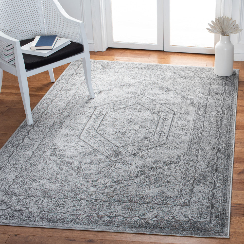 Safavieh Adirondack Collection, ADR108 Rug, Light Grey/Dark Grey, 4'x6'