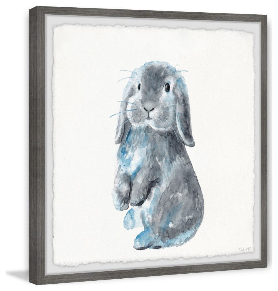 "Lop-Eared Rabbit" Framed Painting Print, 32x32