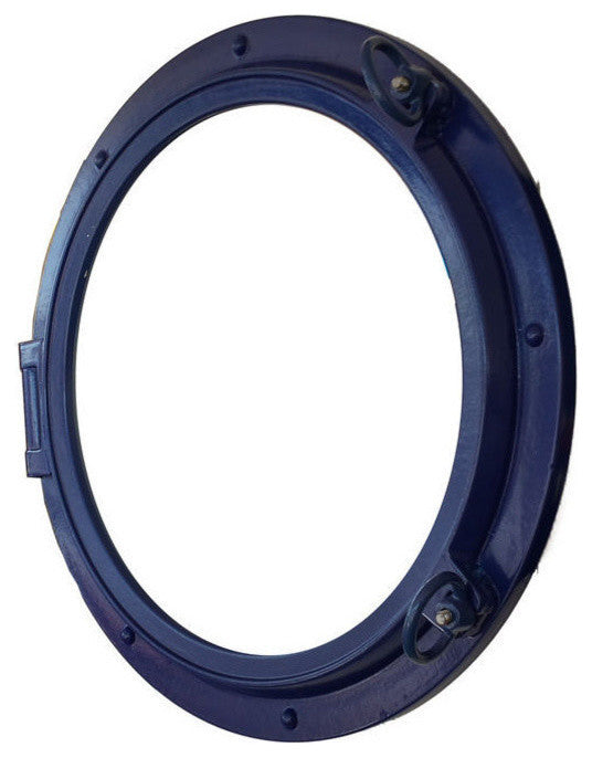 Decorative Ship Porthole Window, Navy Blue, 24''