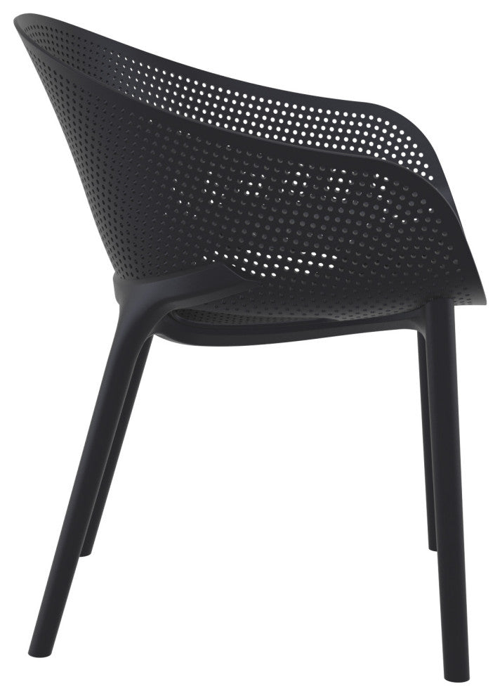 Sky Pro Stacking Dining Chair Black Set of 2