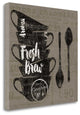 "Linen Coffee III" By Sue Schlabach, Giclee Print on Gallery Wrap Canvas