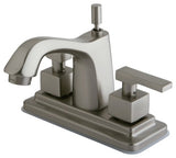 Executive Two Handle 4" Centerset Lavatory Faucet with Brass Pop-up