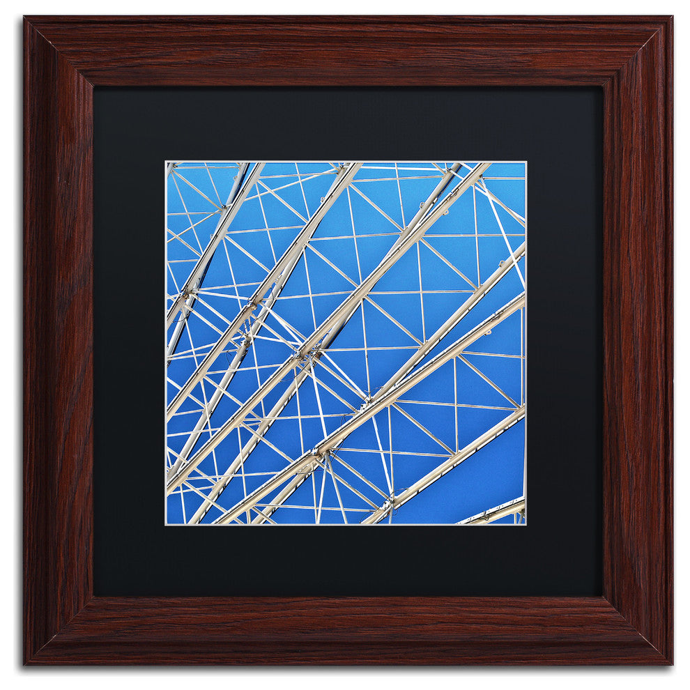 CATeyes 'Geometry-Abstract' Matted Framed Art, Wood Frame, Black Mat, 11x11