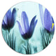 Purple Flowers With Petals, Flower Disc Metal Artwork, 11"