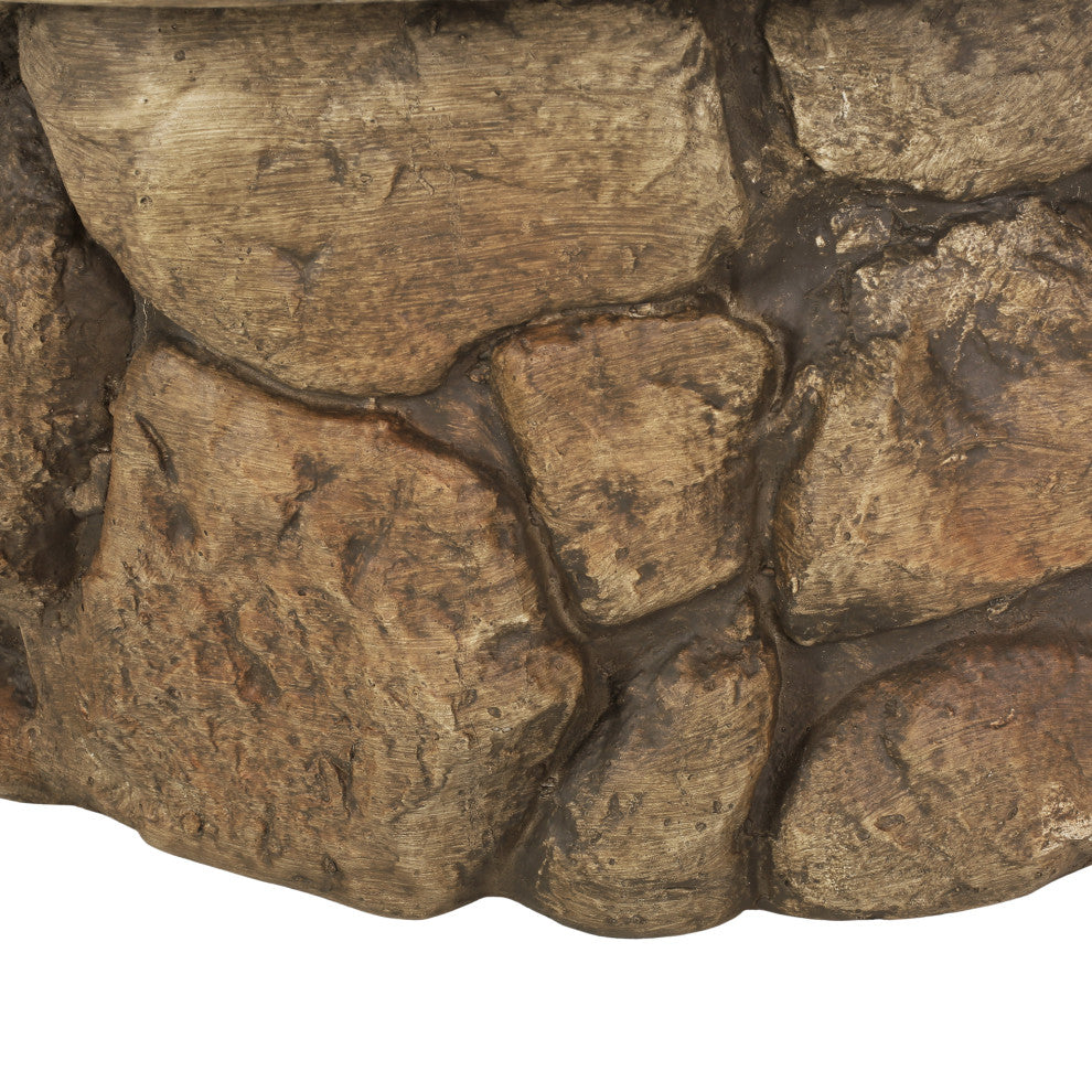 GDF Studio Taylor Outdoor Natural Stone Fire Pit