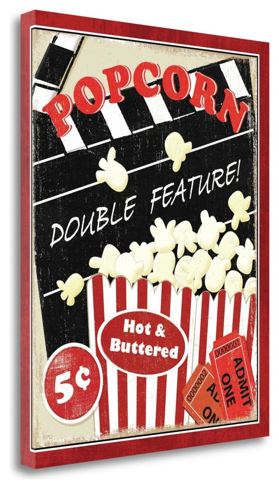 "At The Movies I" By Veronique Charron, Giclee Print on Gallery Wrap Canvas