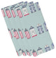 19"x19" Multi Beach Hut, Stripe Print Napkins, Set of 4, Aqua