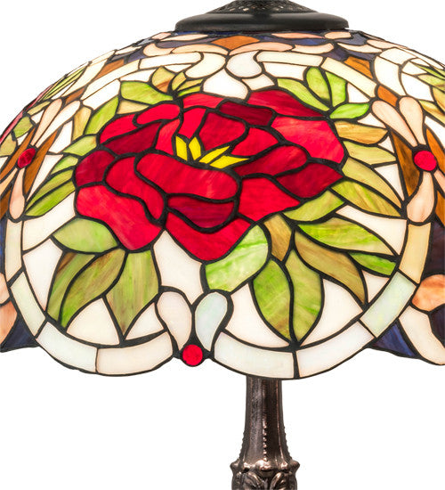 Meyda Lighting 232798 26" High Renaissance Rose Table Lamp