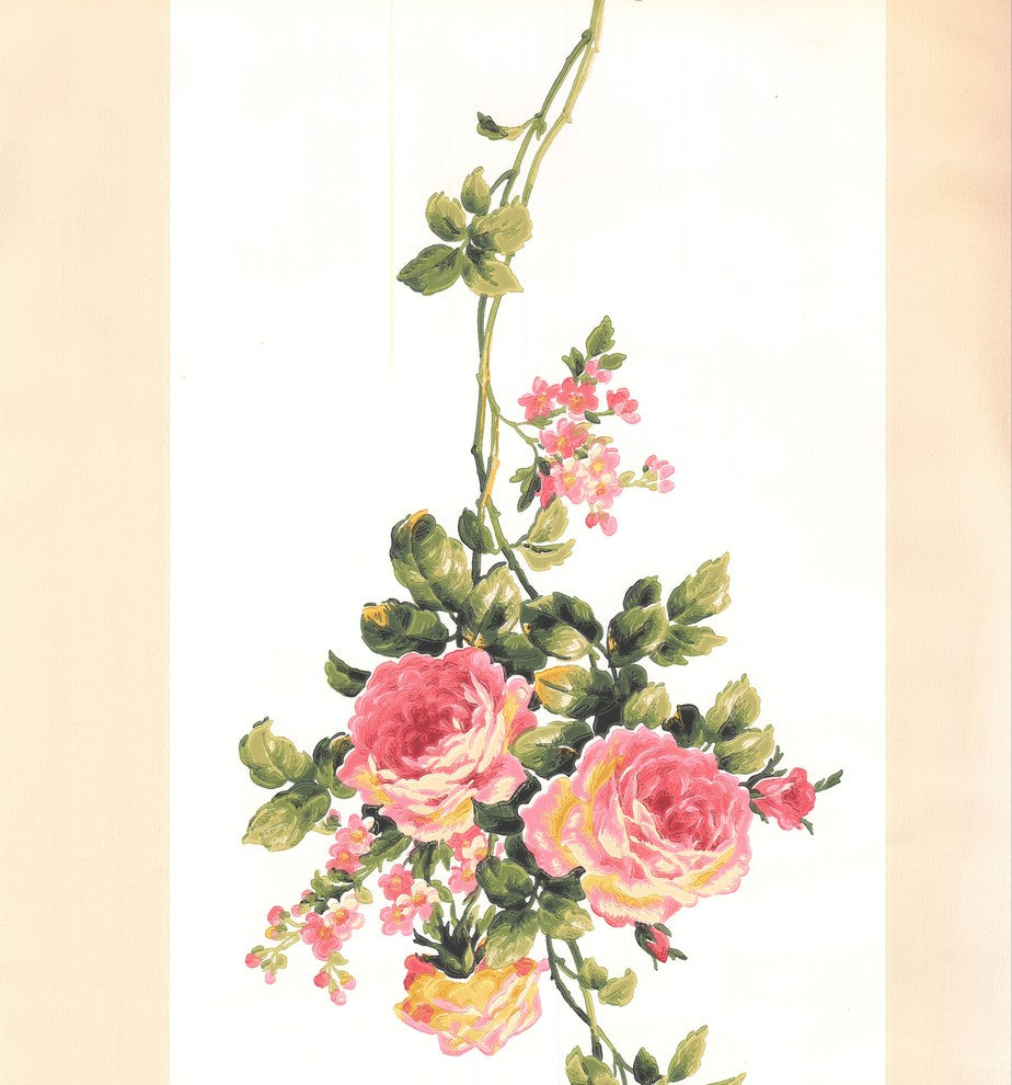 FLORAL - Flower Colorful Cream Wallpaper Sample