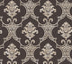 Moments, Baroque Motifs, Flowers And Garlands Brown Wallpaper Roll, Modern