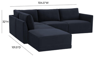 Willow Navy Modular LAF Sectional