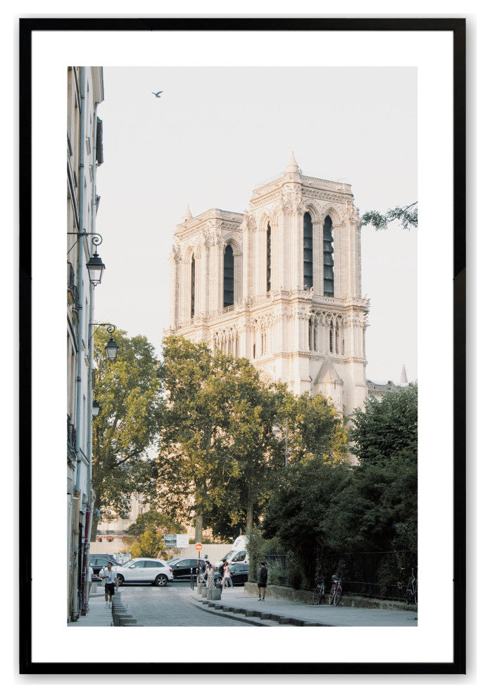 Satin Black 11" x 14" French History Framed Print