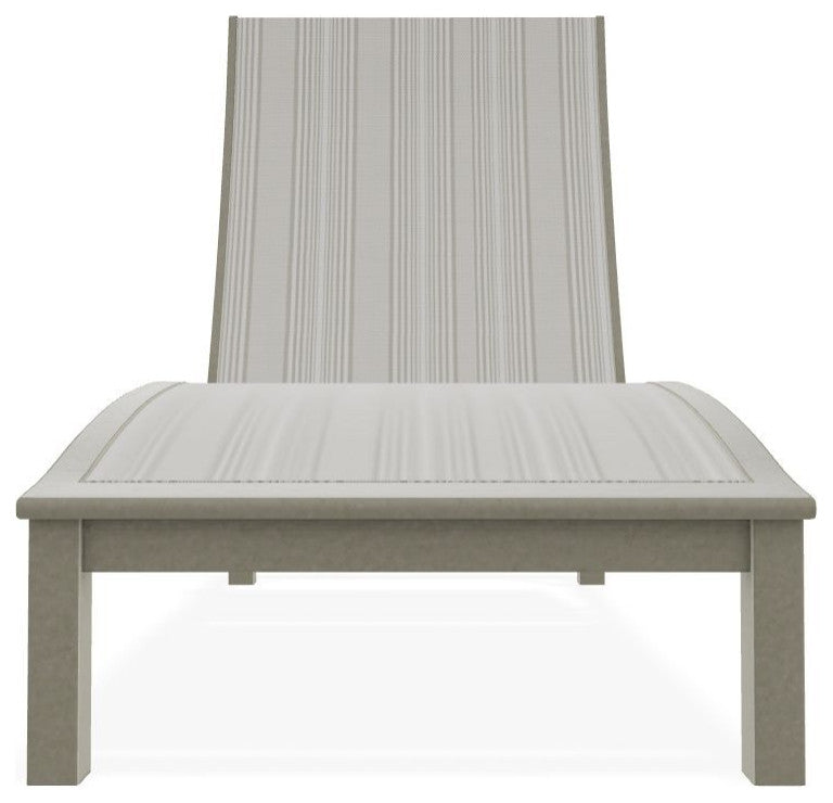 Bazza Sling 4-Position Contour Outdoor Chaise Lounge, Harbor/Storm