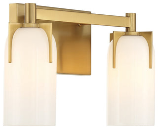 Caldwell 2-Light Bathroom Vanity Light, Warm Brass
