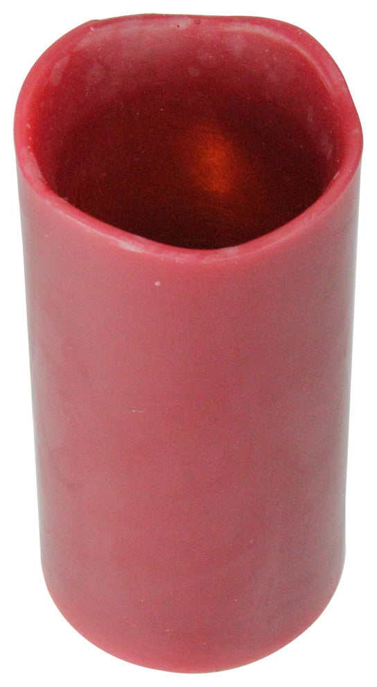 6" Red Battery Operated Flameless LED Lighted Wax Christmas Pillar Candle