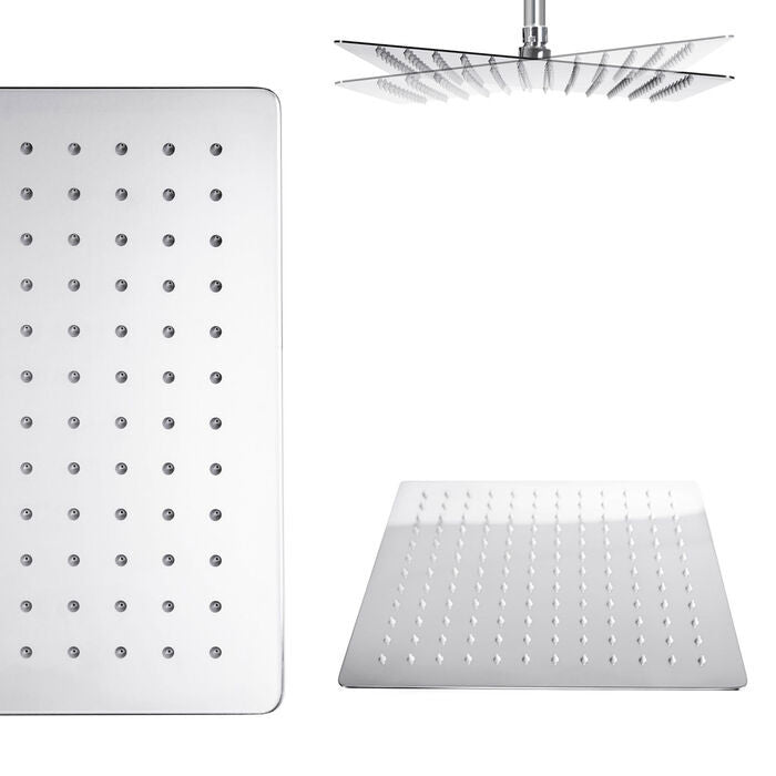 Lima Rain Shower Head, Built-In Thermostatic Mixer and Hand Held Shower Set