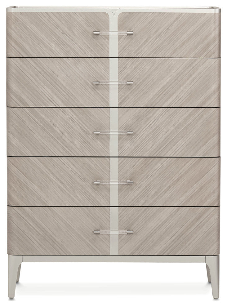 Lanterna Highboy Chest - Silver Mist