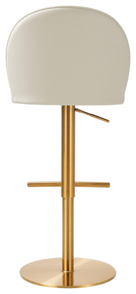Venus Cream and Gold Adjustable Swivel Stool