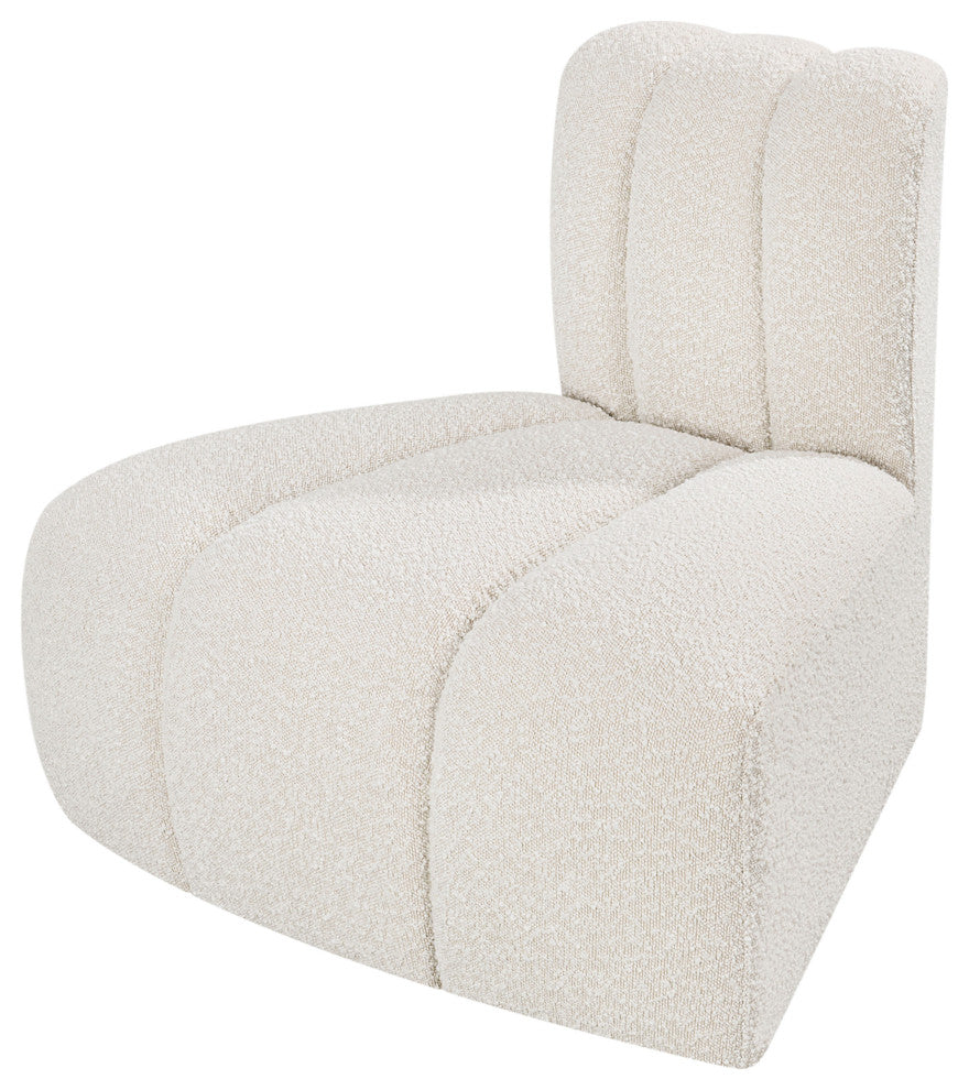 Arc Upholstered Modular Component, Cream, 1-Piece: Reverse Corner, Boucle Fabric