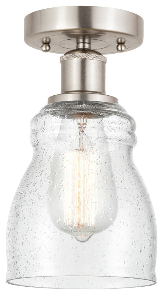 Innovations 616-1F-SN-G394 Ellery 1 Light Semi-Flush Mount, Brushed Satin Nickel