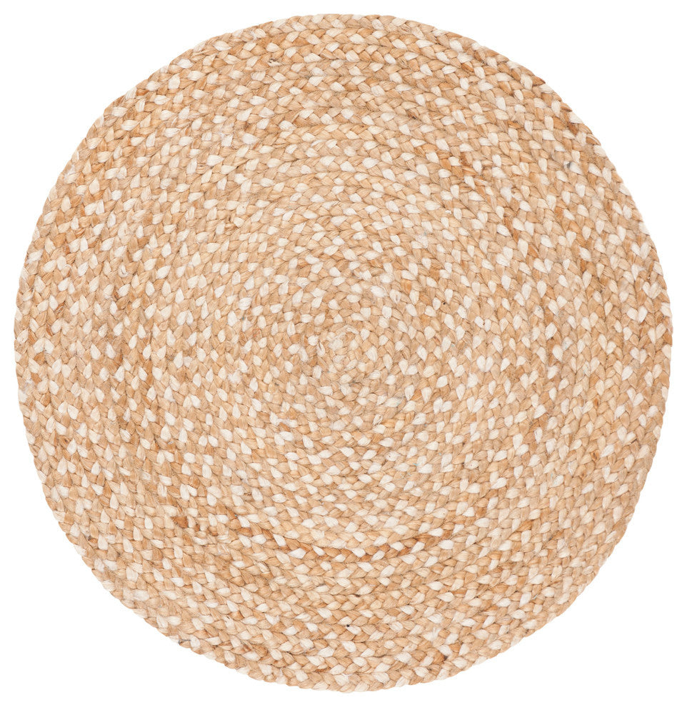 Safavieh Natural Fiber Collection NF804 Rug, Natural/Ivory, 3' Round
